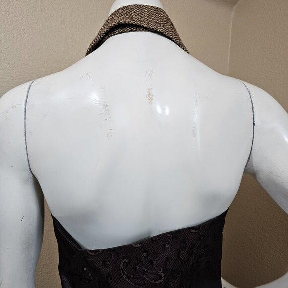 TRINA TURK Virgin wool Silk Blend Button Front Open Back Vest~Size 8 - Picture 7 of 10